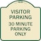 Signmission Visitor Parking 30 Minute Parking Heavy-Gauge Aluminum Architectural Sign, 18" x 18", TG-1818-22732 A-DES-TG-1818-22732 - alternate 1